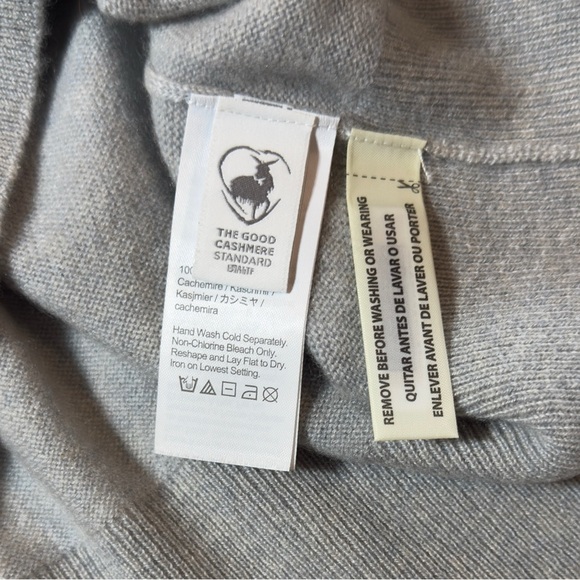 NWOT J. Crew Heather Grey 100% Cashmere  Cropped Boatneck Sweater, Size L - Picture 6 of 11